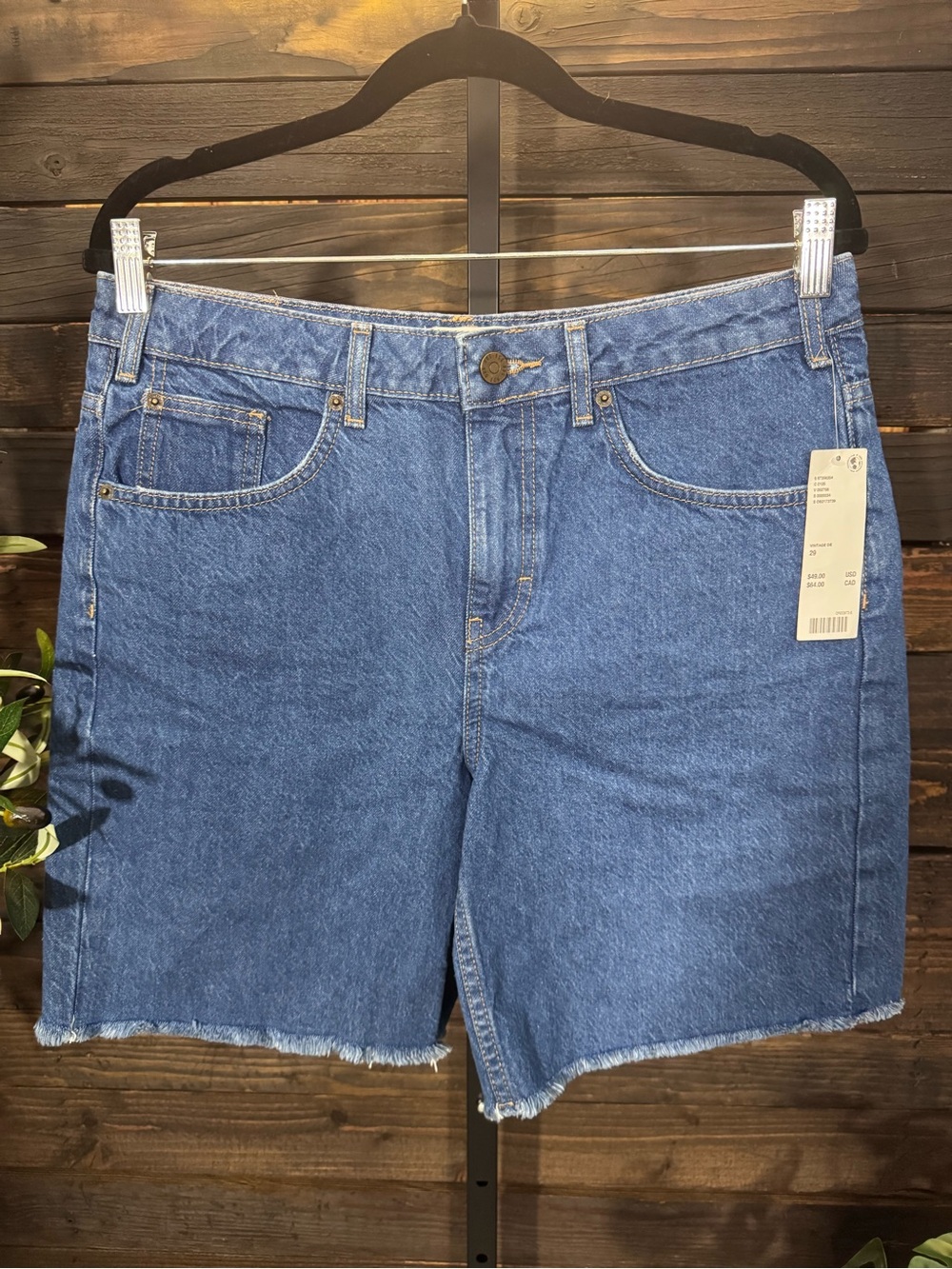 BDG Classic High-Rise Denim Bermuda Shorts - Blue